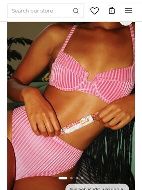 Dippin Daisys Seashore Cheeky High Waisted Bikini Bottoms